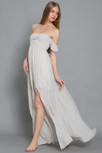 Load image into Gallery viewer, BEIGE SMOCKED MAXI DRESS
