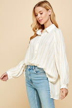 Load image into Gallery viewer, HAZED STRIPE OVERSIZED SHIRT
