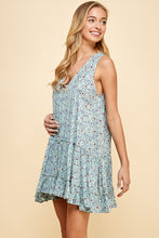 Load image into Gallery viewer, SAGE DITSY FLORAL MINI DRESS

