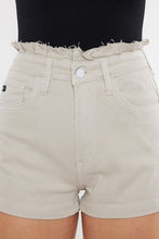 Load image into Gallery viewer, KHAKI RUFFLE WAIST SHORTS
