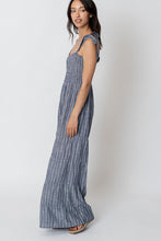 Load image into Gallery viewer, PINSTRIPE  SLEEVELESS JUMPSUIT
