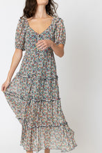 Load image into Gallery viewer, MESH FLORAL MIDI DRESS
