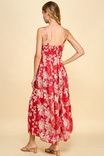 Load image into Gallery viewer, RED FLORAL MAXI DRESS
