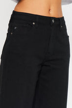 Load image into Gallery viewer, BLK WIDE LEG CROPPED DENIM
