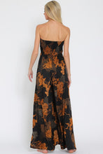 Load image into Gallery viewer, BLK/RUST STRAPLESS JUMPSUIT
