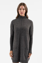 Load image into Gallery viewer, GRAY MOCK NECK SWEATER DRESS
