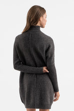 Load image into Gallery viewer, GRAY MOCK NECK SWEATER DRESS
