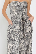 Load image into Gallery viewer, ABSTRACT FLORAL STRAPLESS JUMPSUIT
