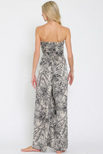 Load image into Gallery viewer, ABSTRACT FLORAL STRAPLESS JUMPSUIT
