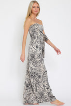 Load image into Gallery viewer, ABSTRACT FLORAL STRAPLESS JUMPSUIT
