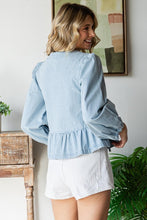 Load image into Gallery viewer, FRONT BOW DENIM TOP
