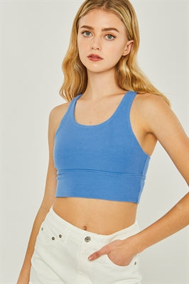 RIBBED CROPPED TANK