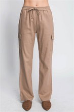 Load image into Gallery viewer, CARGO LINEN PANTS
