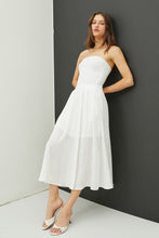 Load image into Gallery viewer, WHITE CRINKLE MIDI SKIRT

