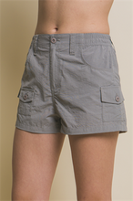 Load image into Gallery viewer, GRAY NYLON CARGO SHORT

