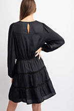 Load image into Gallery viewer, BLACK LACE DETAIL DRESS
