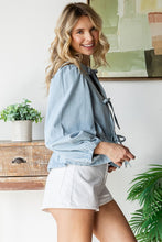 Load image into Gallery viewer, FRONT BOW DENIM TOP
