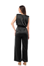 Load image into Gallery viewer, SATIN JUMPSUIT W/ SHOULDER PADS
